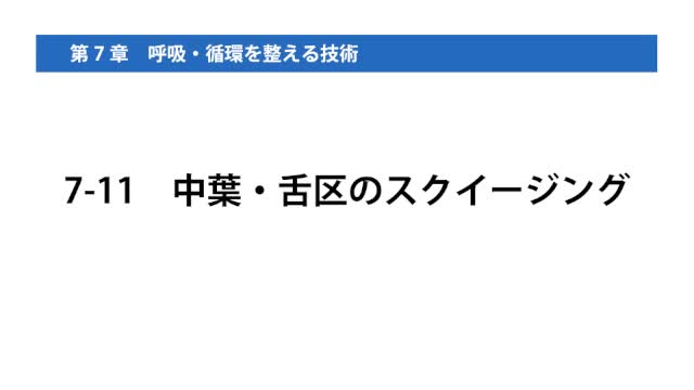 7-11中葉・舌区のスクイージング