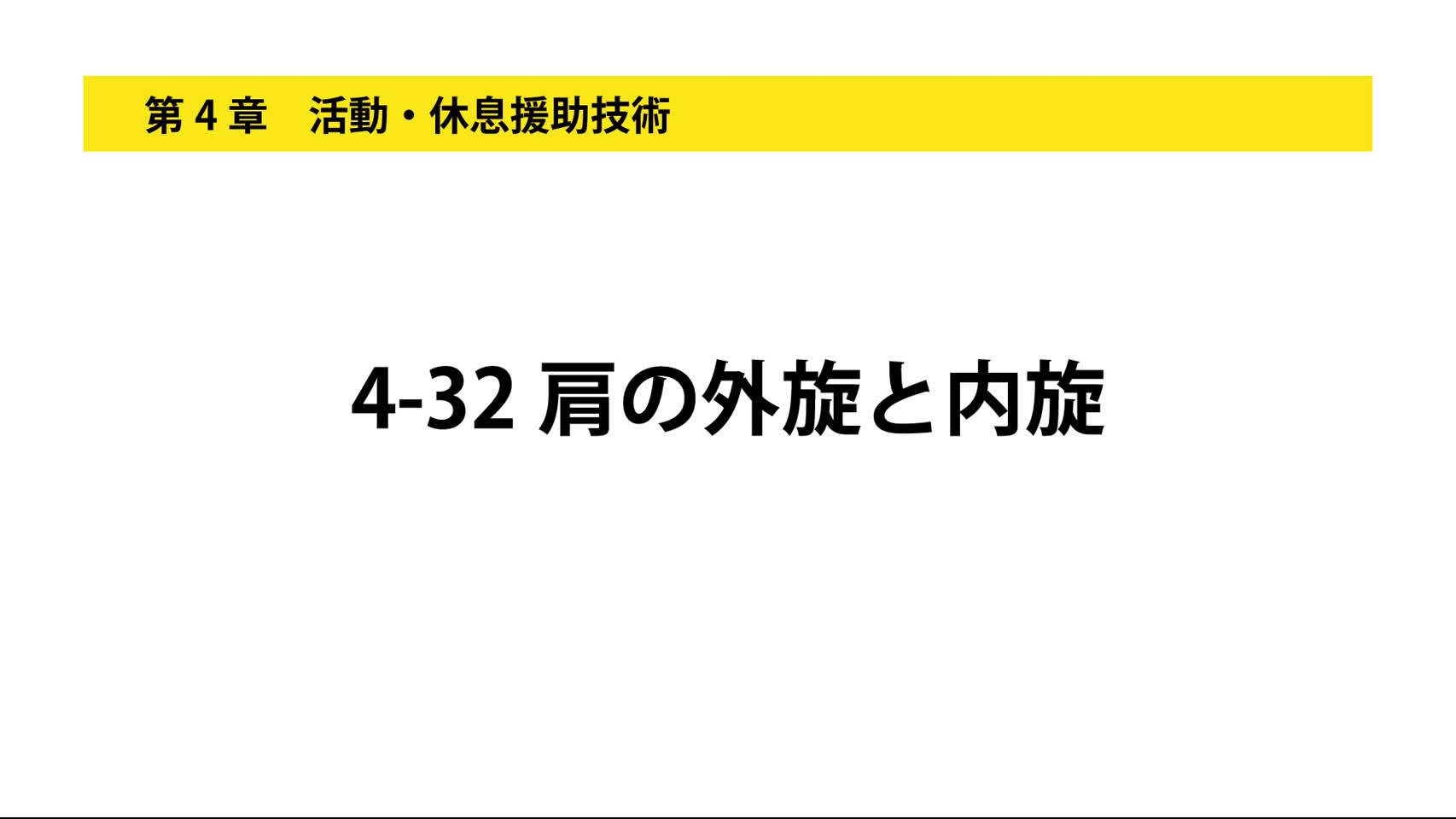 4-32肩の外旋と内旋